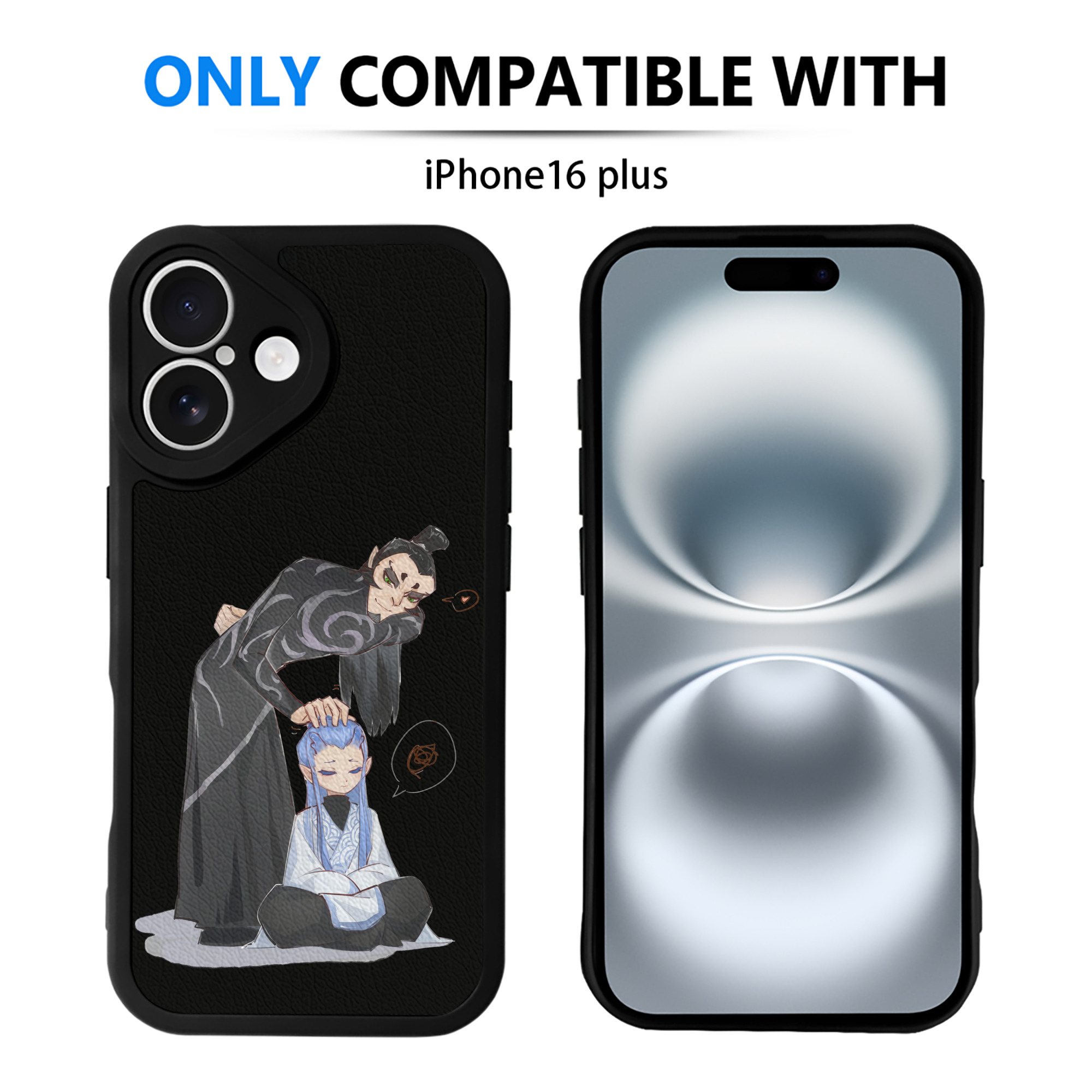 （画像用） Ne Zha 2 ナタ 魔童の大暴れ 【iPhone 16シリーズ対応】シリコンスマホケース（レザー調） 材質：シリコン